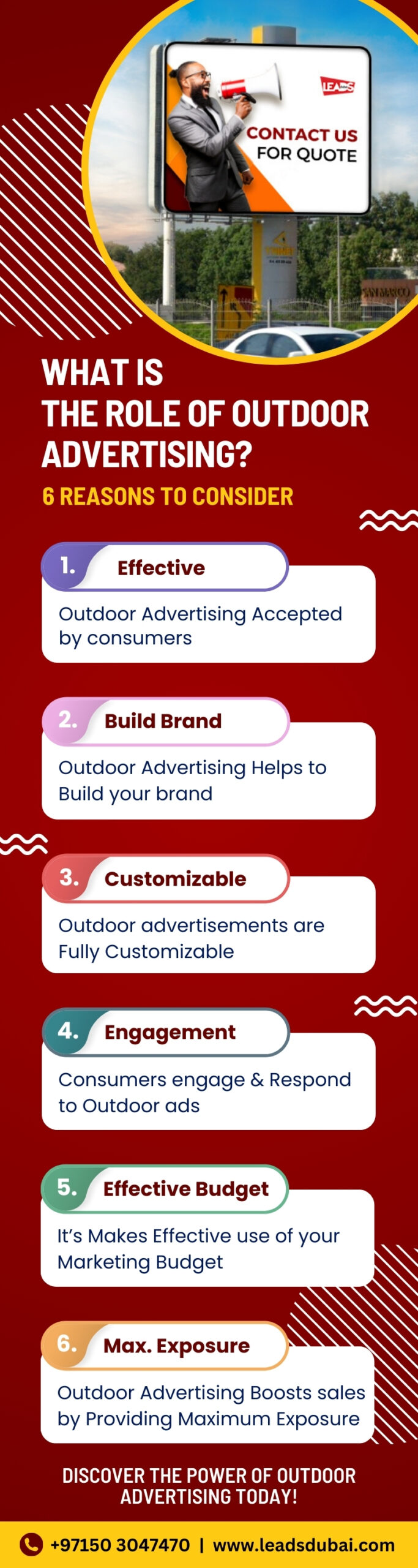 Role of outdoor advertising infographic