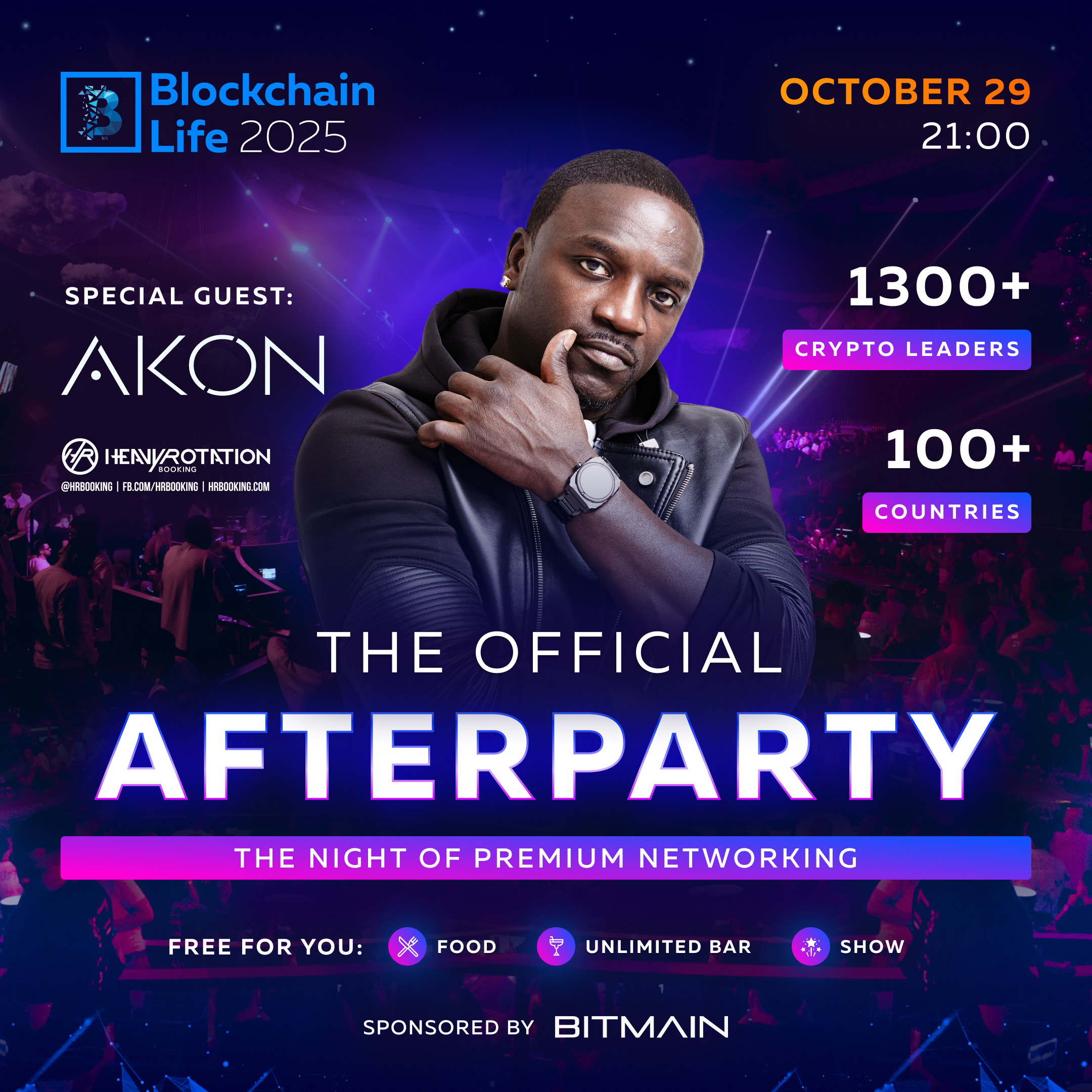 Blockchain Life 2025 in Dubai: The legendary Akon will perform an exclusive set at the official Afterparty