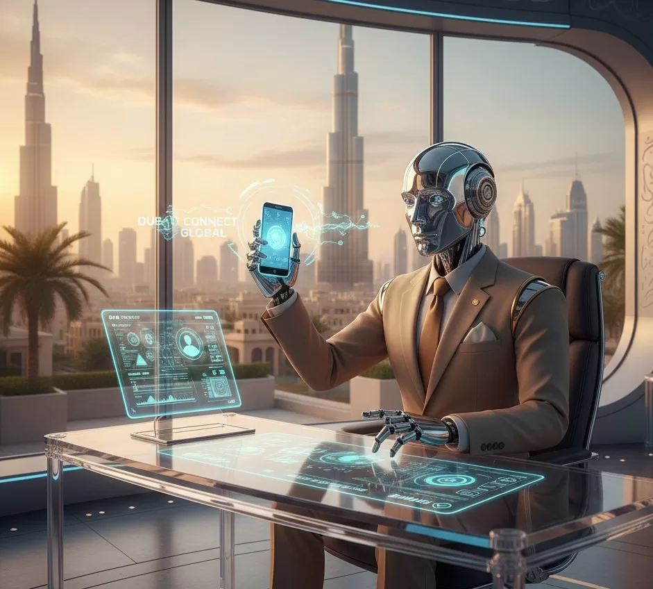 AI calling agent dashboard showing automated calls and qualified leads for a Dubai business