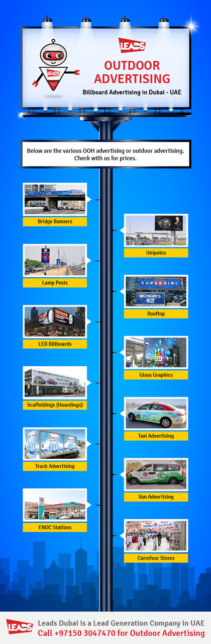 outdoor advertising company UAE infographic