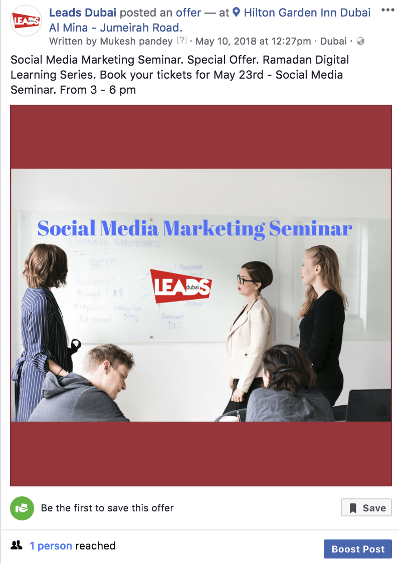 Facebook Offer Ads. A Retail Marketing Strategy to Improve Sales.