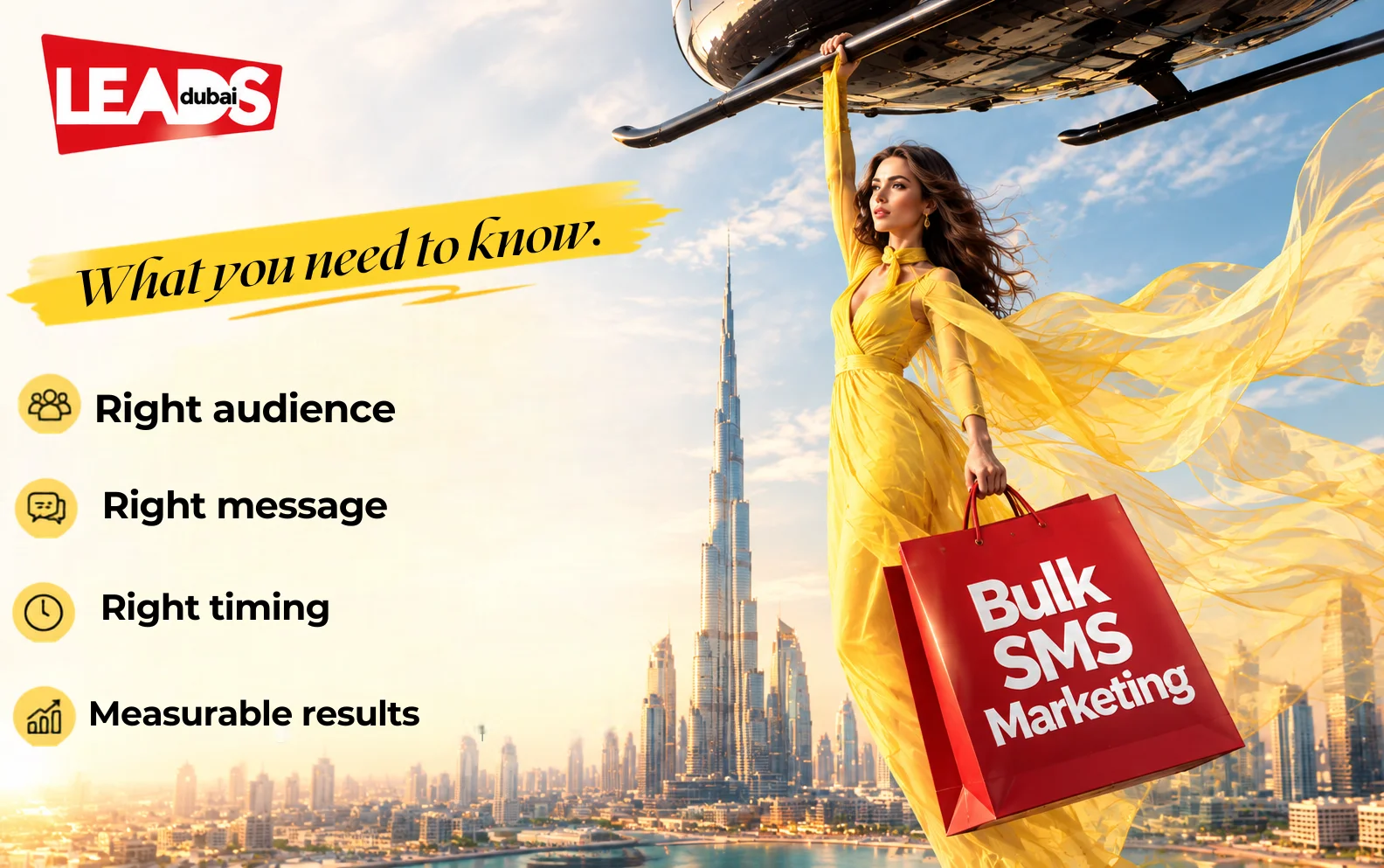 Bulk SMS marketing in Dubai, what you need to know: right audience, right message, right timing and measurable results