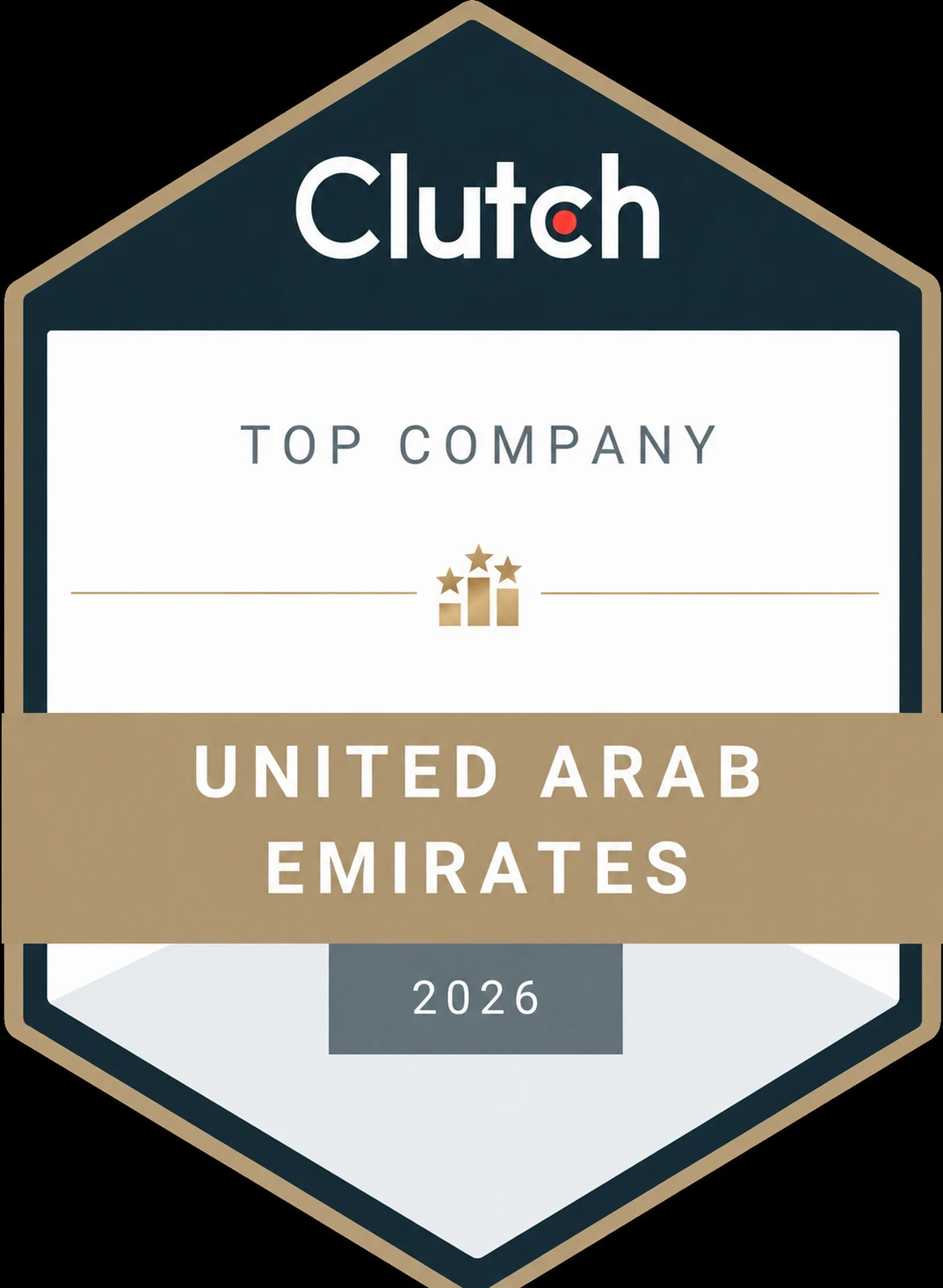 Clutch Top Company United Arab Emirates 2026 award badge