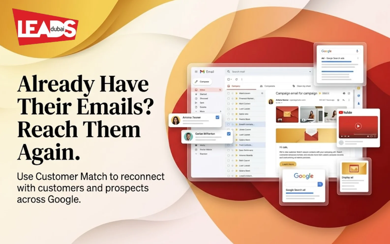 Infographic on building and using an email marketing database for ads and customer match