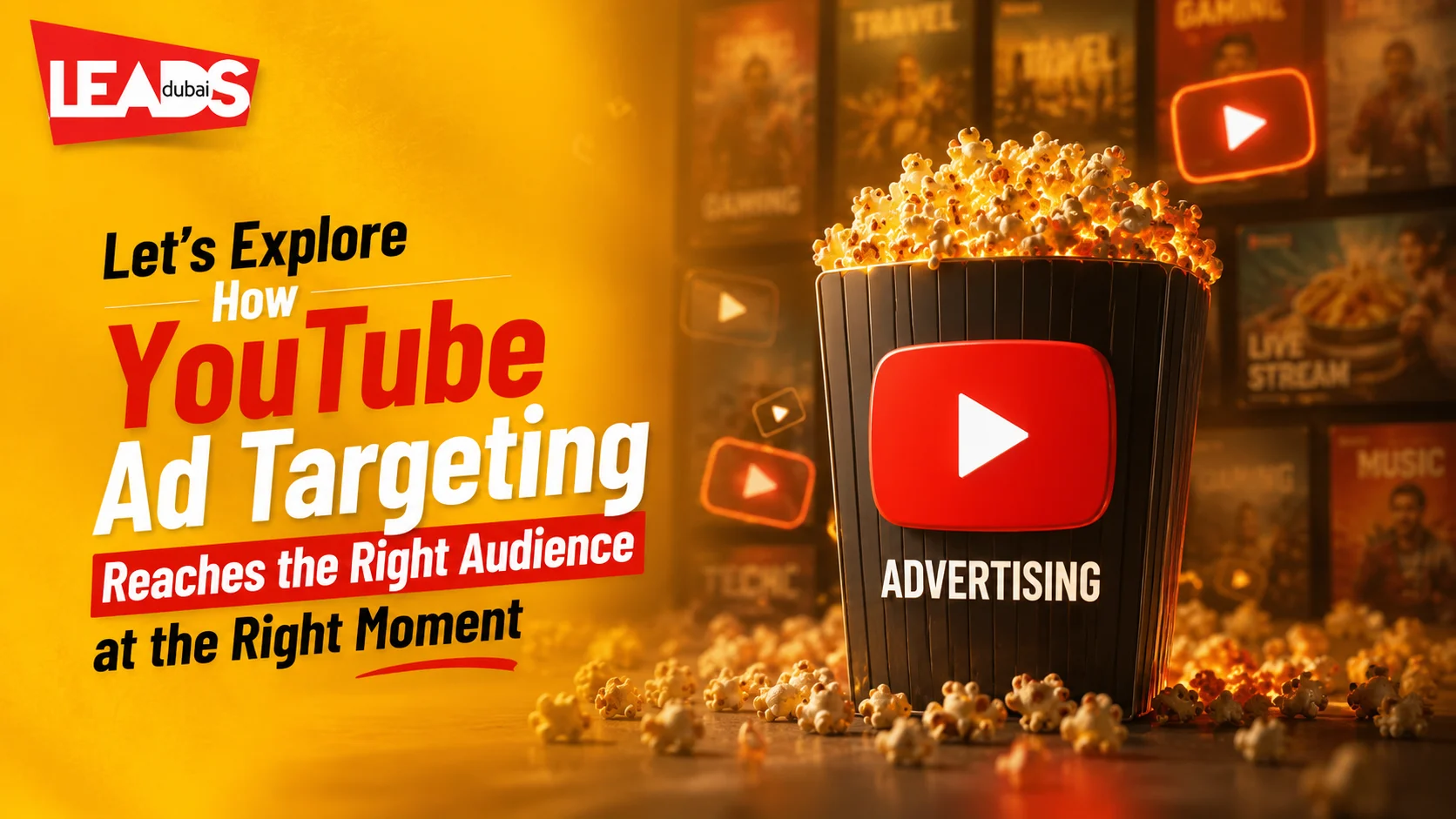 The YouTube logo, the video platform where bumper ads and short form video advertising run