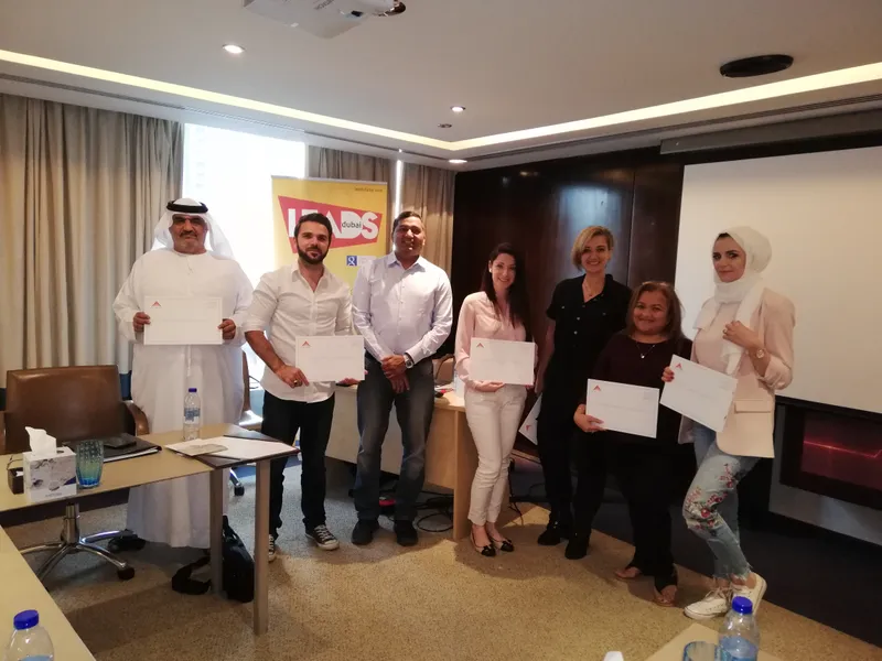 A digital marketing training session in progress at Leads Dubai